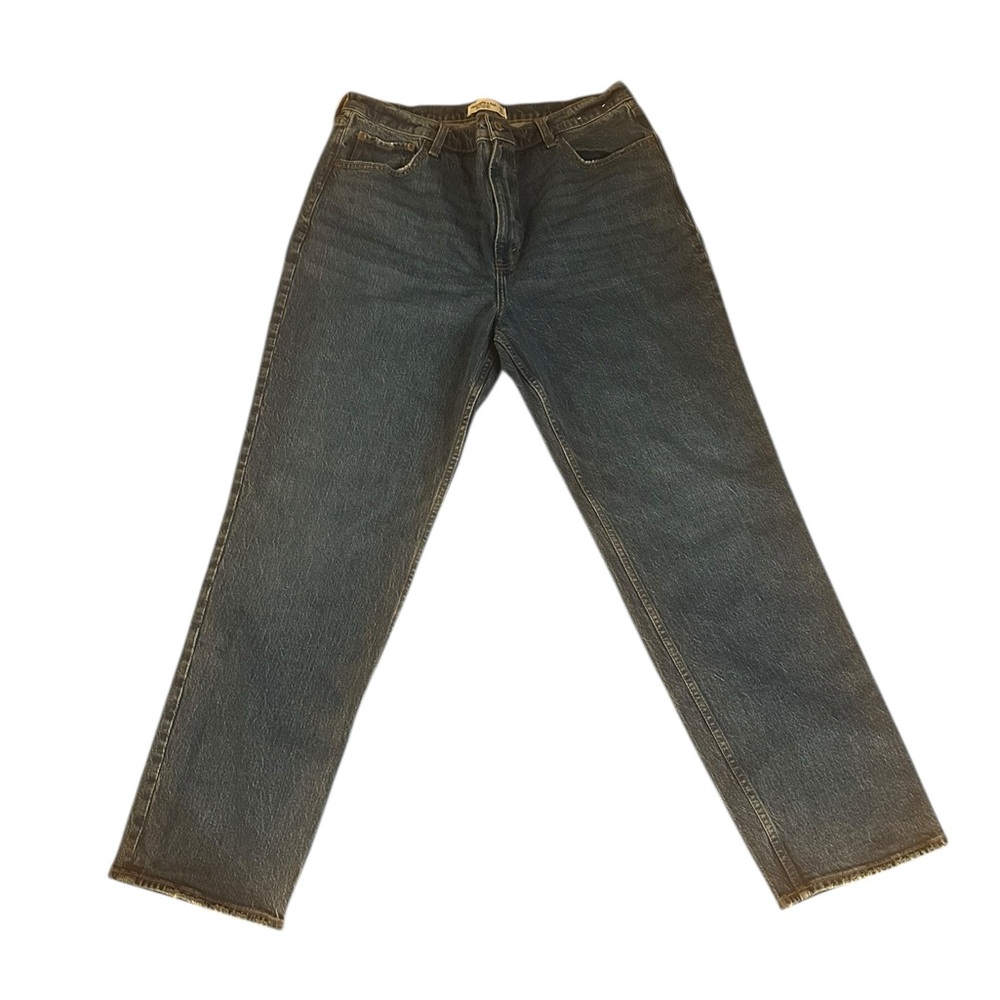 Abercrombie & Fitch Women's Straight-Leg Gray Jeans